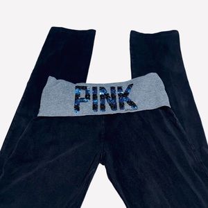 Pink Victoria Secret Bling Yoga Leggings Size Sm